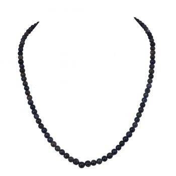 Elegant Iolite Accent: Handmade Bead Necklace 